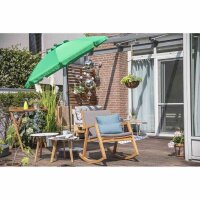 Tropico Mittelstockschirm anthrazit/natur Ø200cm Gestell Stahl anthrazit, Bezug 100% Polyester, 180g/m² in natur, Lichtschutzfaktor UPF 50+