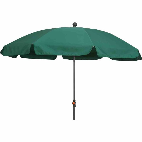 Tropico Mittelstockschirm anthrazit/grün Ø250cm Gestell Stahl anthrazit, Bezug 100% Polyester, 180g/m² in grün, Lichtschutzfaktor UPF 50+