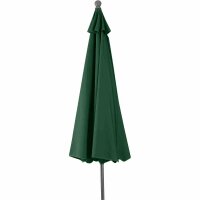 Tropico Mittelstockschirm anthrazit/grün Ø250cm Gestell Stahl anthrazit, Bezug 100% Polyester, 180g/m² in grün, Lichtschutzfaktor UPF 50+