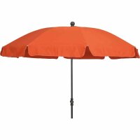Tropico Mittelstockschirm anthrazit/terracotta Ø250cm Gestell Stahl anthrazit, Bezug 100% Polyester, 180g/m² in terracotta, Lichtschutzfaktor UPF 50+