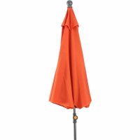 Tropico Mittelstockschirm anthrazit/terracotta Ø250cm Gestell Stahl anthrazit, Bezug 100% Polyester, 180g/m² in terracotta, Lichtschutzfaktor UPF 50+