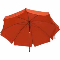 Tropico Mittelstockschirm anthrazit/terracotta Ø250cm Gestell Stahl anthrazit, Bezug 100% Polyester, 180g/m² in terracotta, Lichtschutzfaktor UPF 50+