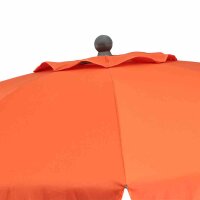 Tropico Mittelstockschirm anthrazit/terracotta Ø250cm Gestell Stahl anthrazit, Bezug 100% Polyester, 180g/m² in terracotta, Lichtschutzfaktor UPF 50+