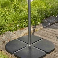 Quadro light Set Wegeplatte 2 Stück á 18 kg, Beton schwarz gefärbt, mit Handmulde