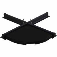 Quadro light Set Wegeplatte 2 Stück á 18 kg, Beton schwarz gefärbt, mit Handmulde
