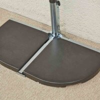 Quadro light Set Wegeplatte 2 Stück á 18 kg, Beton schwarz gefärbt, mit Handmulde