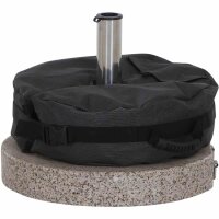 Sandsack für Schirmständer (bis 40kg füllbar) 300*600D anthrazit, mit Klett und Schnalle, mit Sand zu befüllen