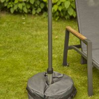 Sandsack für Schirmständer (bis 40kg füllbar) 300*600D anthrazit, mit Klett und Schnalle, mit Sand zu befüllen