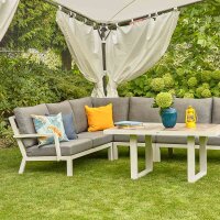 Berlino Pavillon 400cm x 400cm Gestellaus Stahl, anthrazit, Bezug aus Polyester, 250g/m² in weiß