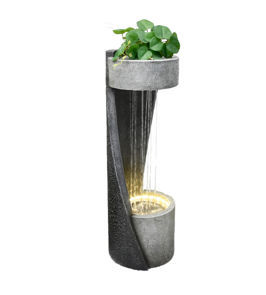 LED Brunnen ZELOS Polyresin, inkl. Pumpe