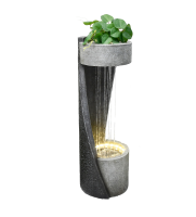 LED Brunnen ZELOS Polyresin, inkl. Pumpe