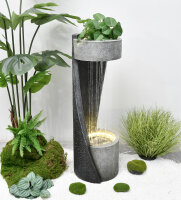 LED Brunnen ZELOS Polyresin, inkl. Pumpe