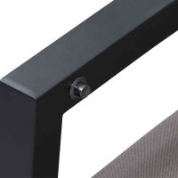 Corido 2er Bank charcoal grey Alu, Geflecht, inkl. Kissen