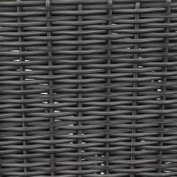 Corido 2er Bank charcoal grey Alu, Geflecht, inkl. Kissen