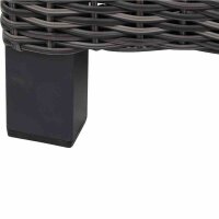 Corido 2er Bank charcoal grey Alu, Geflecht, inkl. Kissen