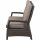 Corido 2er Bank charcoal grey Alu, Geflecht, inkl. Kissen