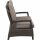 Corido 2er Bank charcoal grey Alu, Geflecht, inkl. Kissen