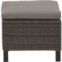 Corido Hocker, charcoal-grey Alu, Geflecht, inkl. Kissen