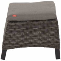 Corido Hocker, charcoal-grey Alu, Geflecht, inkl. Kissen