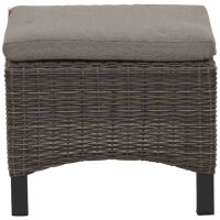 Corido Hocker, charcoal-grey Alu, Geflecht, inkl. Kissen