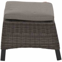 Corido Hocker, charcoal-grey Alu, Geflecht, inkl. Kissen