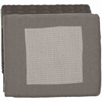 Corido Hocker, charcoal-grey Alu, Geflecht, inkl. Kissen