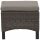 Corido Hocker, charcoal-grey Alu, Geflecht, inkl. Kissen