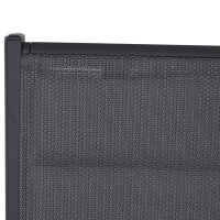 Tesoro Bank, matt-anthrazit Alu, Textil, Teak