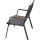 Tesoro Bank, matt-anthrazit Alu, Textil, Teak