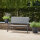 Tesoro Bank, matt-anthrazit Alu, Textil, Teak