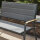 Tesoro Bank, matt-anthrazit Alu, Textil, Teak
