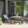 Tesoro Bank, matt-anthrazit Alu, Textil, Teak
