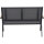 Tesoro Bank, matt-anthrazit Alu, Textil, Teak