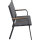 Tesoro Bank, matt-anthrazit Alu, Textil, Teak