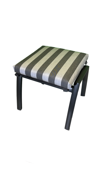 Hocker-Auflage ROYAL anthrazit stripes 50x50x9cm