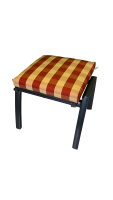 Hocker-Auflage OSLO rot stripes 50x50x9cm