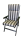 Hochlehner-Auflage ROYAL anthrazit stripes 120x50x9cm