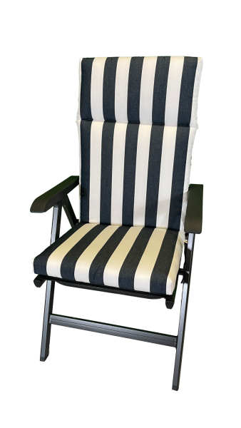 Hochlehner-Auflage LORD blau stripes 120x50x9cm