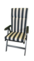 Hochlehner-Auflage LORD blau stripes 120x50x9cm