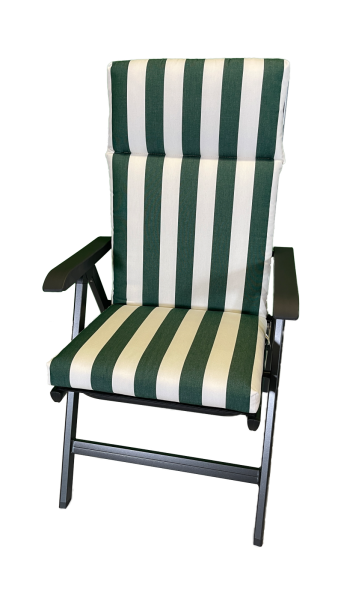 Hochlehner-Auflage LORD grün stripes 120x50x9cm