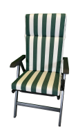 Hochlehner-Auflage LORD grün stripes 120x50x9cm