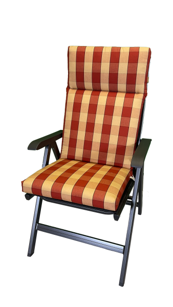 Hochlehner-Auflage OSLO rot stripes 120x50x9cm