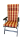Hochlehner-Auflage OSLO rot stripes 126x50x9cm extra hoch