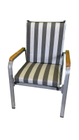 Niederlehner-Auflage ROYAL anthrazit stripes 100x50x9cm