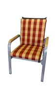 Niederlehner-Auflage LORD rot stripes 100x50x9cm