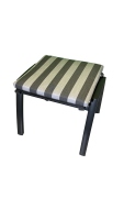 Hocker-Auflage ROYAL anthrazit stripes 50x50x4cm