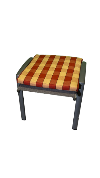 Hocker-Auflage OSLO rot stripes 50x50x4cm