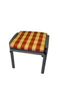 Hocker-Auflage OSLO rot stripes 50x50x4cm