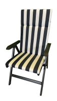 Hochlehner-Auflage LORD blau stripes 120x50x4cm