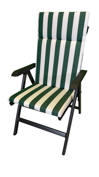 Hochlehner-Auflage LORD grün stripes 120x50x4cm